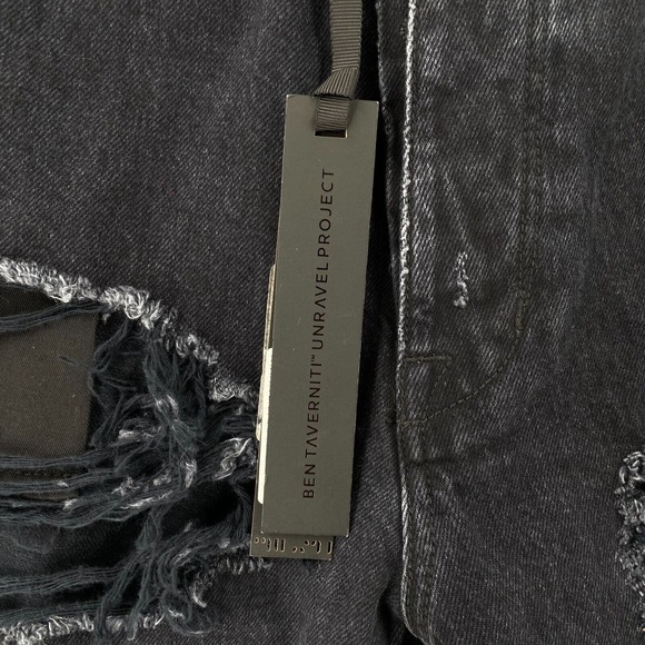 Ben Taverniti Unravel‎ Project Jeans 26 Rigid Denim Destroy Baggy Hailey Beiber - Picture 7 of 16